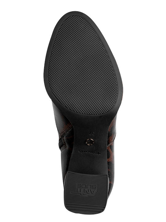 Damen Stiefeletten mit Absatz Braune
