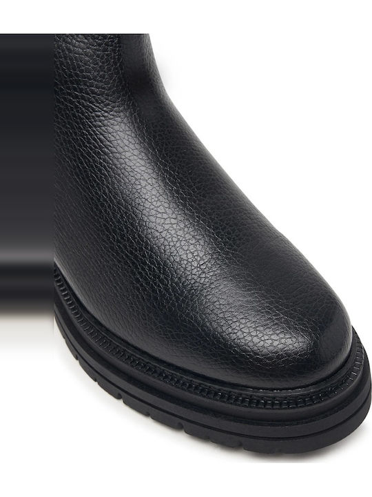 Leather Women's Chelsea Ankle Boots Black
