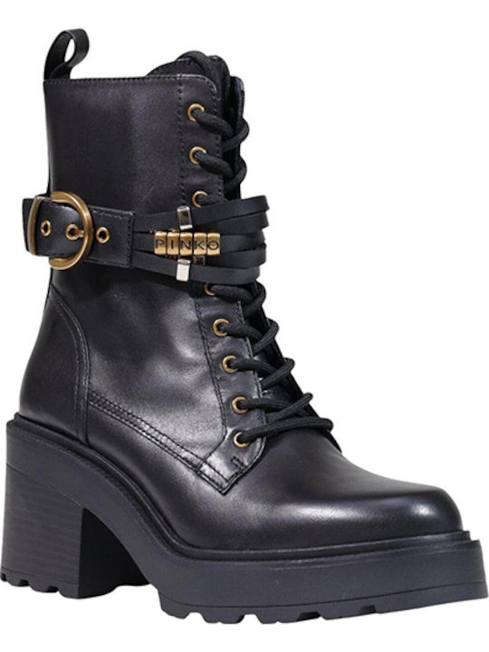 Pinko Black Combat Boots