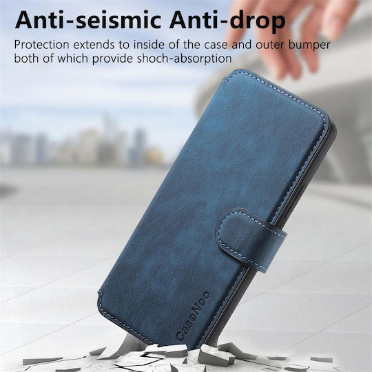 Caseneo Realme 16 Pro Plus 5g Θήκη Retro Leather Πορτοφόλι Blue