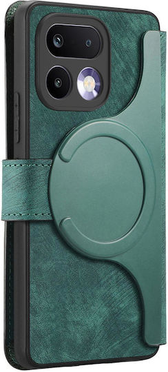 Caseneo Realme 16 Pro Plus 5g Θήκη Retro Leather Πορτοφόλι Green