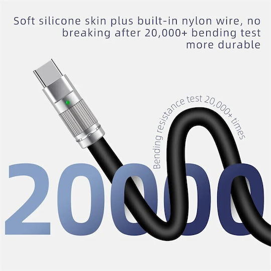 Leewello Leewello USB Typ-C Kabel männlich Schwarz 1,2m