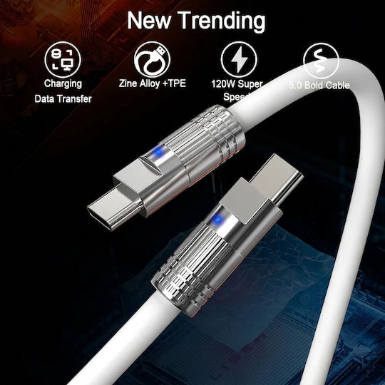 Leewello Leewello USB Typ-C Kabel Männlich Weiß Länge 1.2m 783087
