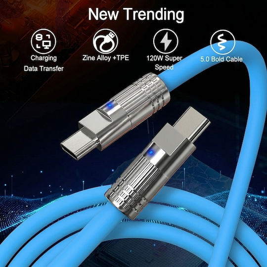 Leewello Leewello USB Typ-C Kabel Männlich Blau 2m