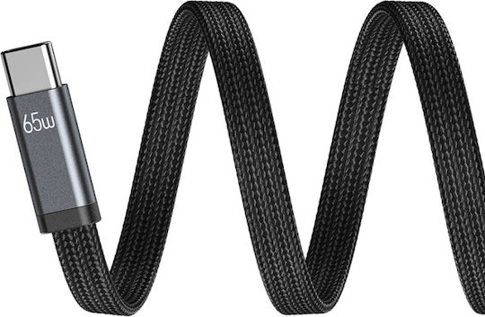 WK Geflochtenes USB Typ-C Kabel männlich - USB-C 65W PD Schwarz 1,2m 115052