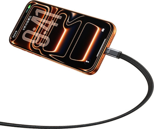 WK Geflochtenes USB Typ-C Kabel männlich - USB-C 65W PD Schwarz 1,2m 115052