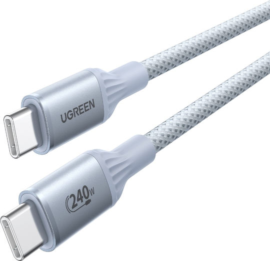 Ugreen L534 Braided USB 2.0 Cable USB-C male - USB-C 240W PD Μπλε 1m 75731