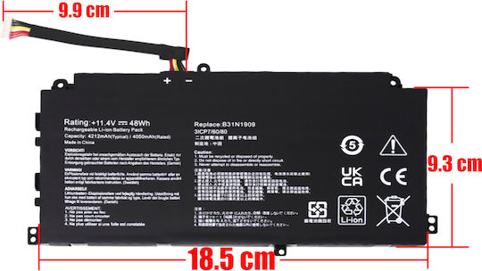 Kompatible Laptop-Batterie für Asus Asus Expertbook B2 Flip B2502fba B2402cba P2 P2451fa P2451fb L2502cya mit 4212mAh