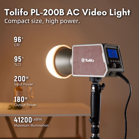 Tolifo Palm Light Pl-200b Ac Video Licht 41.200lx 180w