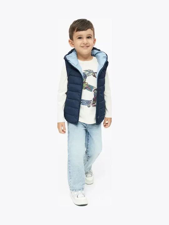 Kids Casual Sleeveless Short Blue