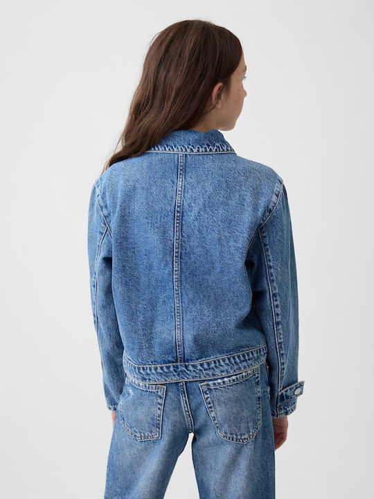 Kids Denim Jacket Short Medium Wash