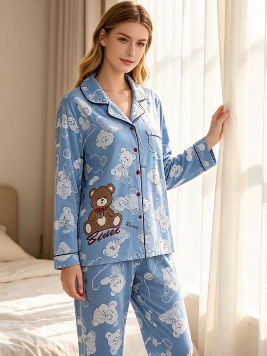 Goodnight Set Pijamale De Vară Pentru Femei Din Bumbac