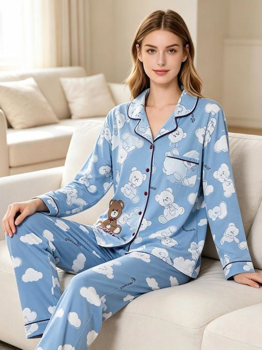 Goodnight Set de Pijamale de Vară pentru Femei Bumbac Roz