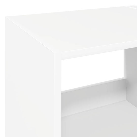 vidaXL Мебел Hi-Fi Бял 39.5x82x82.5cm