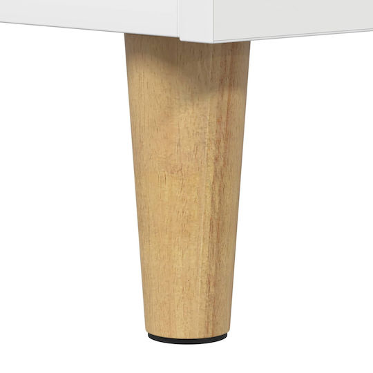 vidaXL Мебел Hi-Fi Бял 39.5x82x82.5cm