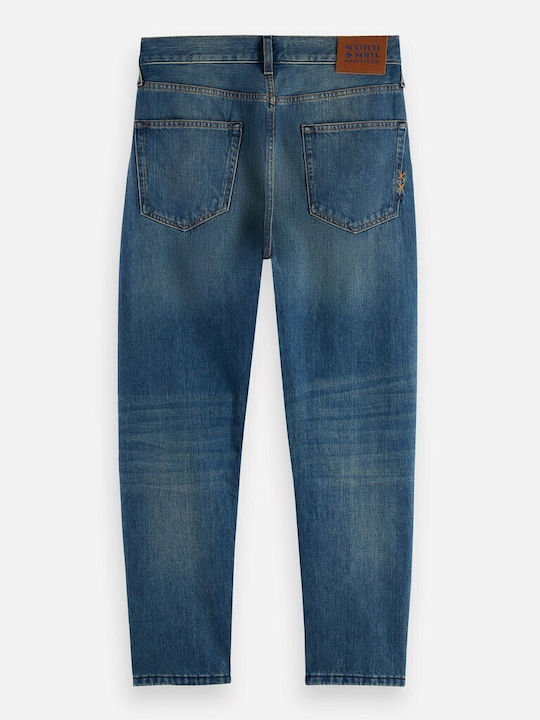 Men's Loose Tapered Fit Blue Jeans Pants