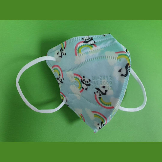 Print Mască De Protecție Țesătură FFP2 Pentru Copii MFFP2CYWDES001PANDACURCUBEUALB 1 Bucată