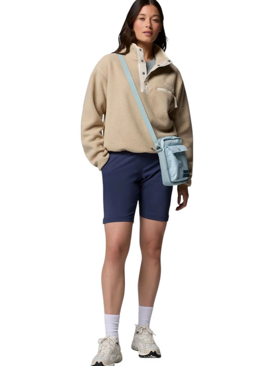 Cropped Women's Sweatshirt Beige
