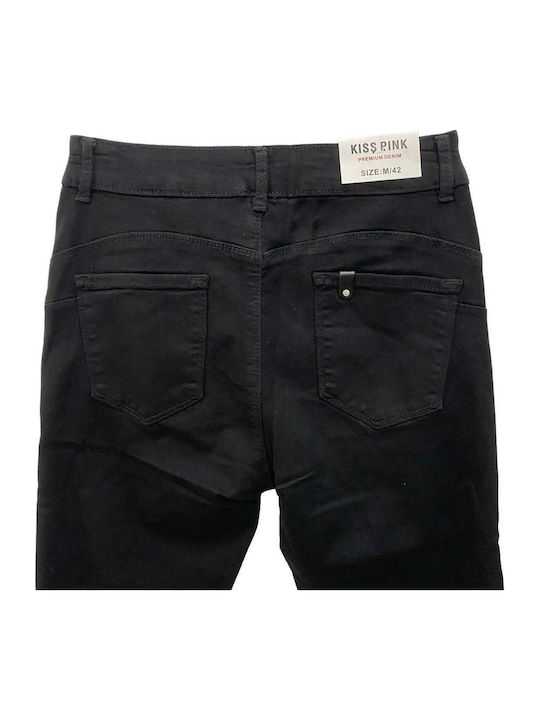 High Rise Women's Jean Pants Flared Black