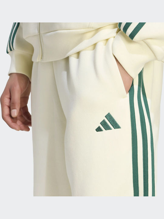 3-Stripes Herren-Sweatpants mit Gummizug Creme