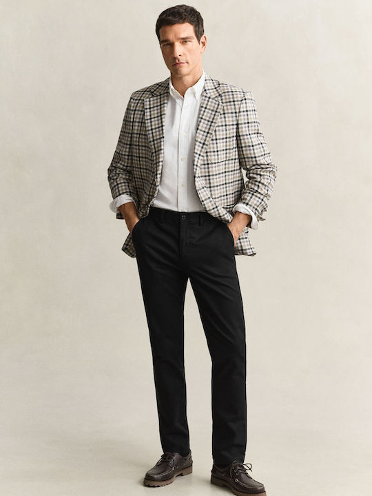 Men's Chino Trousers Slim Fit Black
