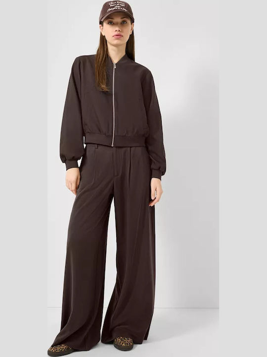 Women's Fabric Trousers Brown