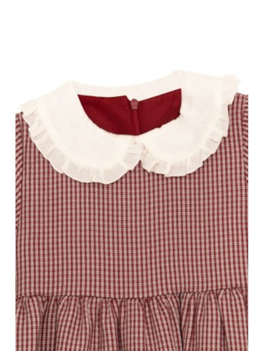 Kinderkleid Gestrickt Geprüft Burgundisch