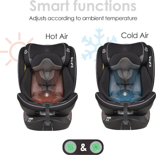Bebe Stars Air Touch i-Size 360° Столче за кола i-Size с Isofix Черно 0-36 кг
