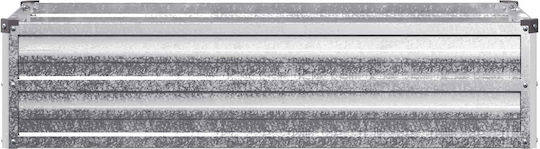 vidaXL Metallic Silver Flower Pot 100x40x24cm