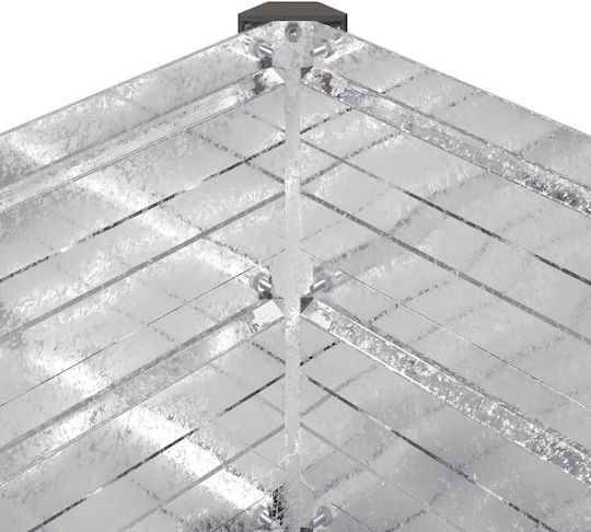 vidaXL Метална Саксия За Цветя Сребриста 100x40x55см
