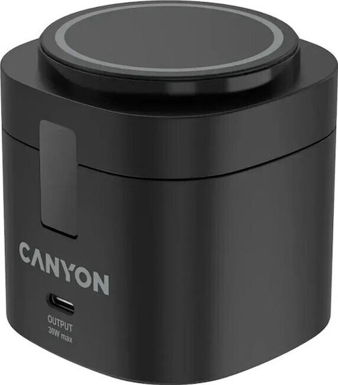 Canyon Kabellose Ladestation Qi 30W Schwarze (CNS-WCS405BW/A)