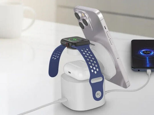 Canyon Kabelloses Handyladegerät (Qi Pad) 30W Stromlieferung Weiß