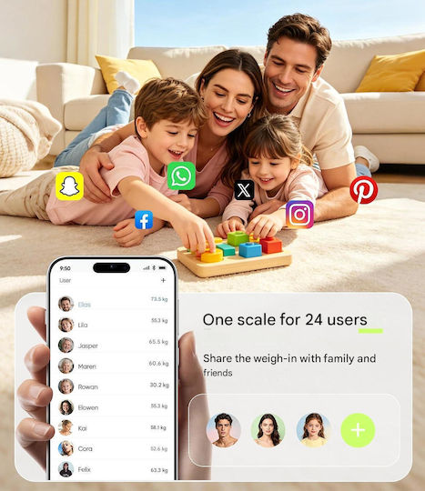 Body Smart Ζυγαριά 180kg με Bluetooth