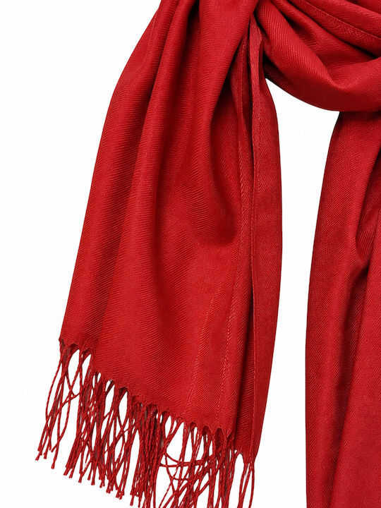 Pashmina Women's Silk Shawl Red