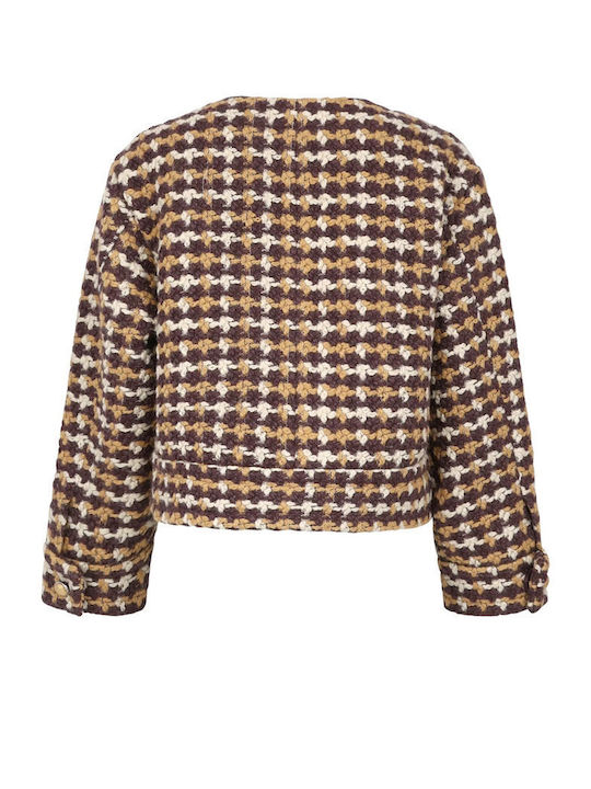 Women's Cardigan Brown-Beige