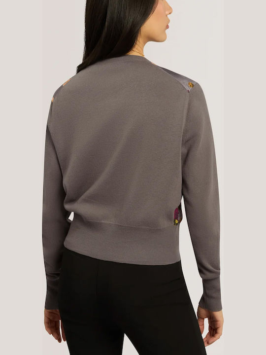 Damen Strickjacke Mittelgrau