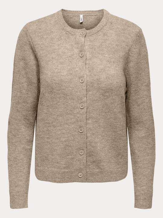 Lange Gestrickte Damen Strickjacke Mit Knöpfen Humus