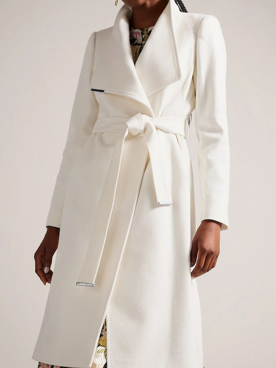 Ted Baker Wolle Damenmäntel Ivory