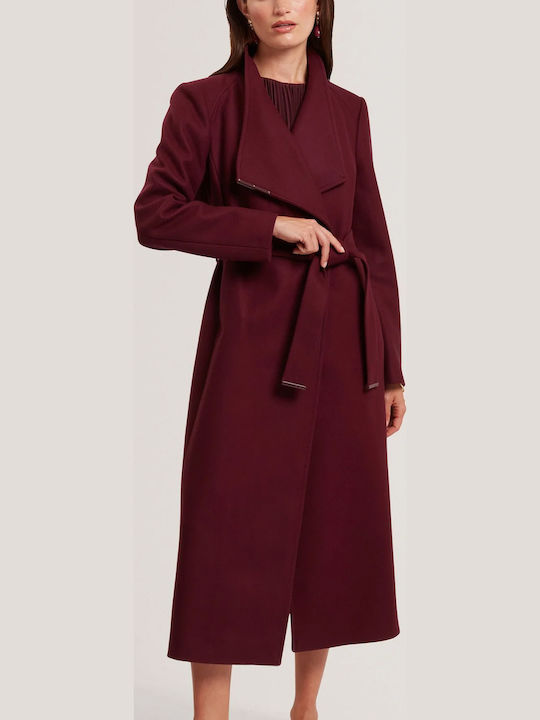 Ted Baker Woll Damenmäntel Oxblood