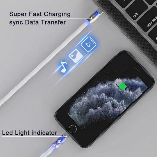 Leewello USB 2.0 Cable USB-C male - USB-C 100W Λευκό 2m