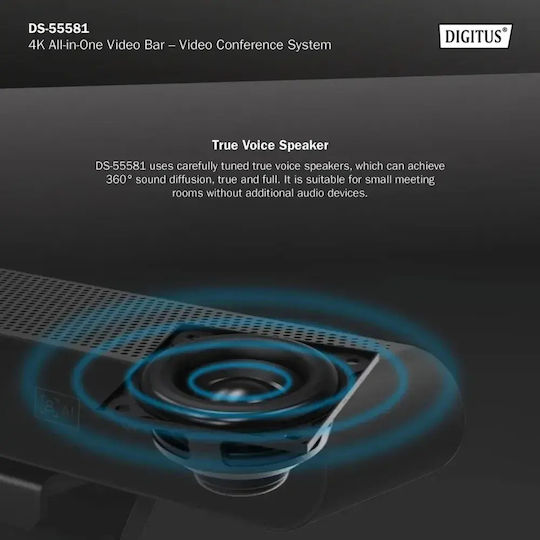 Digitus DS-55581 Σύστημα Συνδιάσκεψης 4K Ultra HD Μαύρο