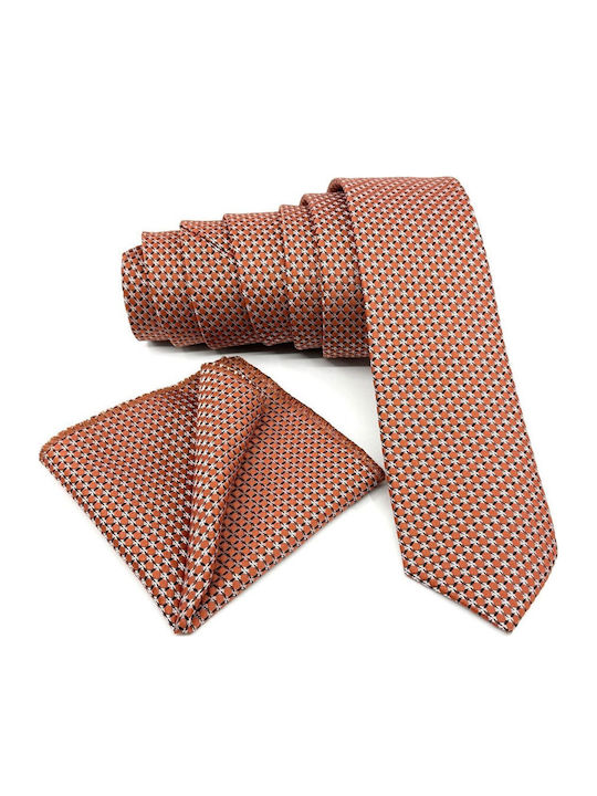 Legend Accessories Legend Σετ Ανδρικής Γραβάτας σε Πορτοκαλί Χρώμα