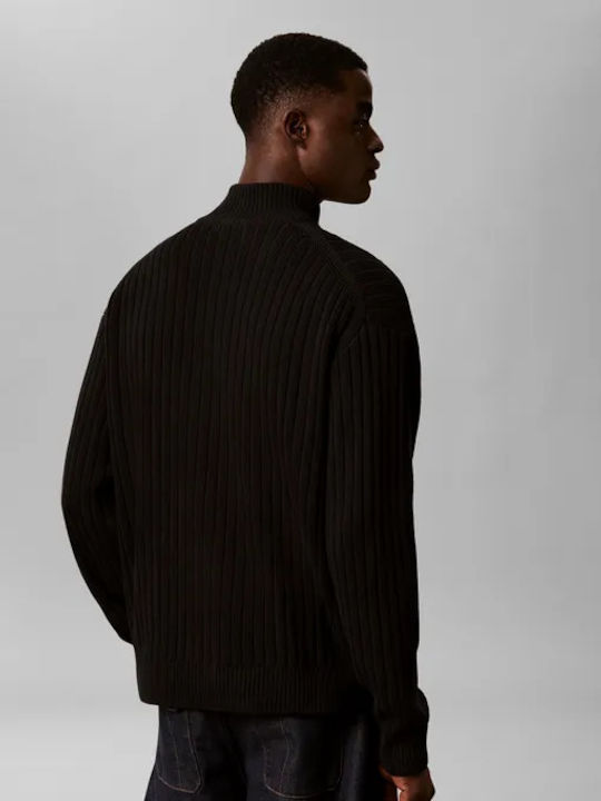 Men's Knitted Black Cardigan