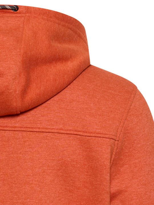 Men's Hooded Cardigan Orange