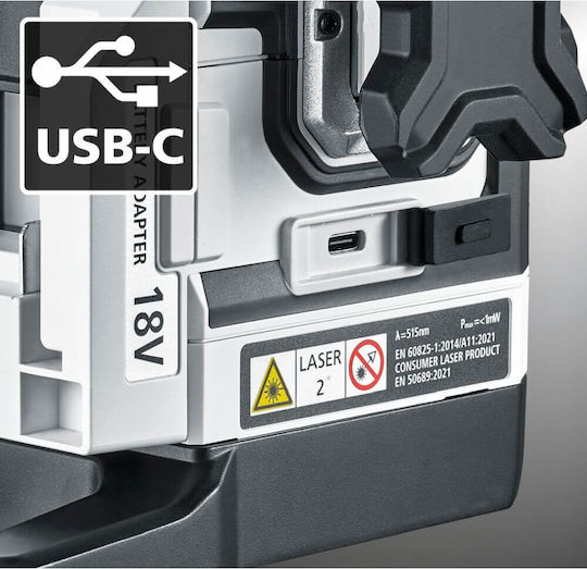 Laserliner Pro PowerPlane-Laser 3G Γραμμικό Αλφάδι Laser Πράσινης Δέσμης 18V με Εύρος Εργασίας 60m