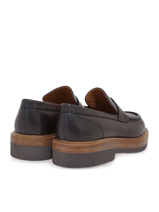 Leather Men's Loafers in Brown Colour