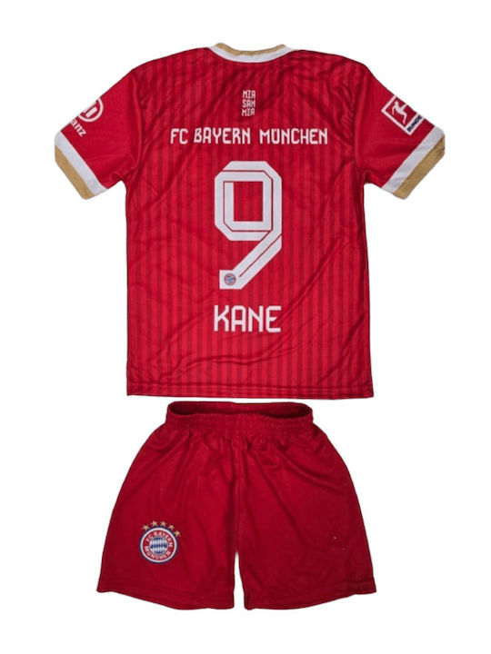 Детски Комплект Футбол Kane Bayern Munchen 2026-2027 Червен Balón De Oro Red Унисекс Детски Ab196