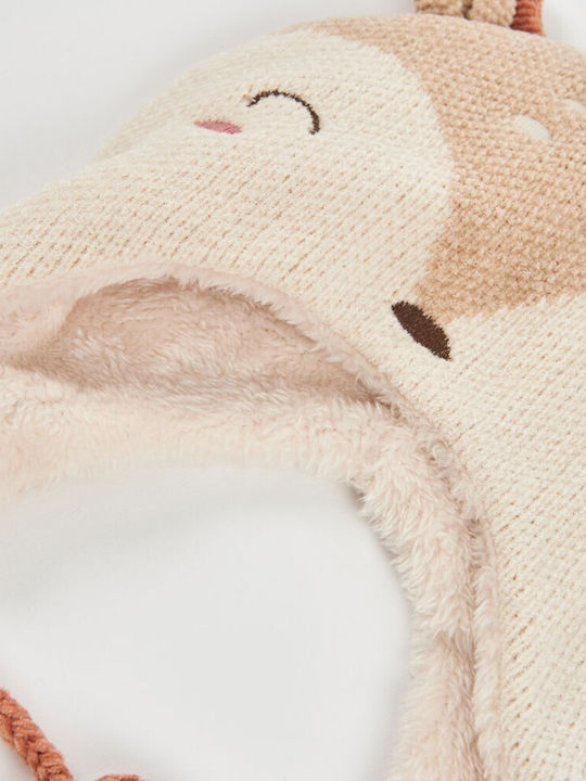 Kinder Beanie Gestrickt Beige