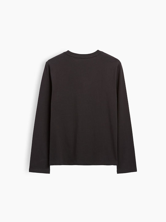 Kids Long-Sleeved Black Top