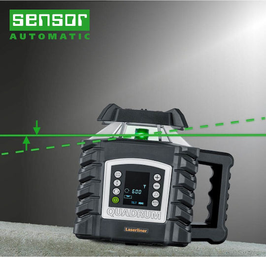 Laserliner Quadrum DigiPlus GT M400 S Rotary Laser Level Green Beam 5V with Working Range 50m